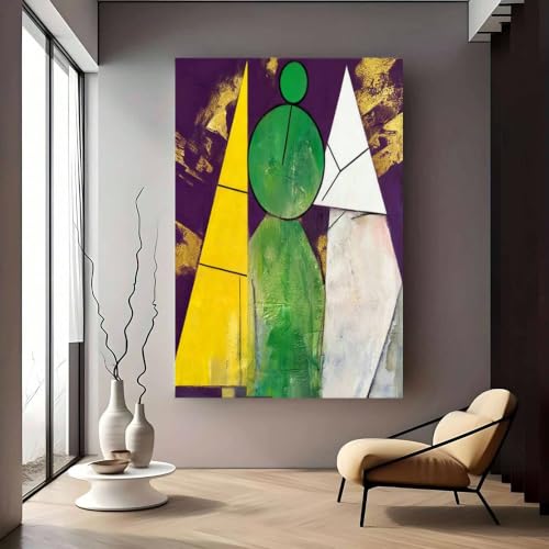 Décoration murale abstraite pour raviver un mur terne tableau jaune