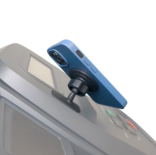 Maxby Treadmill Phone Holder with Adhesive Base MagSafe Compatible Magnetic Mount for Exercise Bike Elliptical & Step Machine Consoles | Hands-Free Viewing Sleek Low-Profile Design