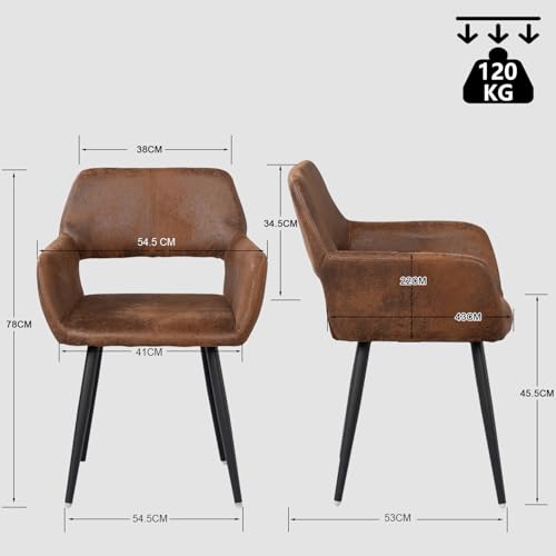 Mesa de comedor extensible marrón y negro con estructura de acero fuerte 5