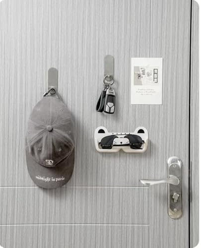 Image of 2 Pack Sunglass Organizer Wall, Cat-shaped Sunglasses Holder Organizer Wall, Glasses Organizer for Entryway Living Room Bedroom Bathroom(WHITE+BLACK)