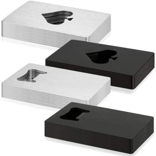 Newtay 60 Pcs Credit Card Bottle Opener Bulk, Ace of Spades & Classic by Newtay - Used condition - US$30.35