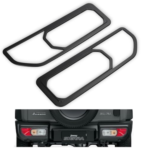 Kanoan スズキ ジムニー シエラ ノマド 用 テールランプカバー ガーニッシュ グリル JB64 JB74 JC74 JB64W JB74W JC74W テールライト フレーム カバー カスタム パーツ 外装 汎用品 社外品 (ブラック)