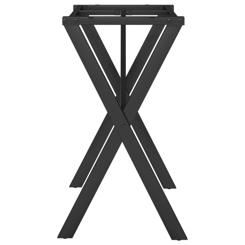 vidaXL Patas de Mesa de Comedor Estructura X Acero 80x40x73 cm, Pata de Mesa Auxiliar, Pata de mesita Auxiliar, Pata de Mesa de Metal