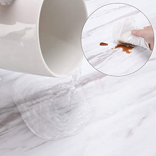 Papel Adhesivo para Muebles Mármol 30cm X 3m Vinilo Pegatina de Cocina PVC Engomada Autoadhesivo Protege o Decora Armario y Papel Pintado Baño Impermeable