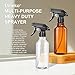 Uineko Spray Bottles 2-Pack, 10 Oz, Mist & Stream, Heavy Duty Spraying Empty Water Sprayer Bottle, BPA Free Plastic Refillable Containers for Cleaning Solutions, Plants, Hair, Essential Oils (Clear)
