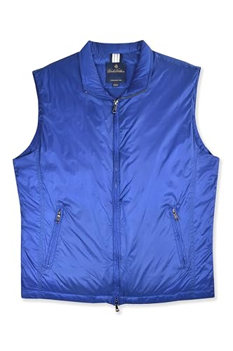 Brooks Brothers Mens Ultra Lightweight Duck Down Quilted Nylon Vest,