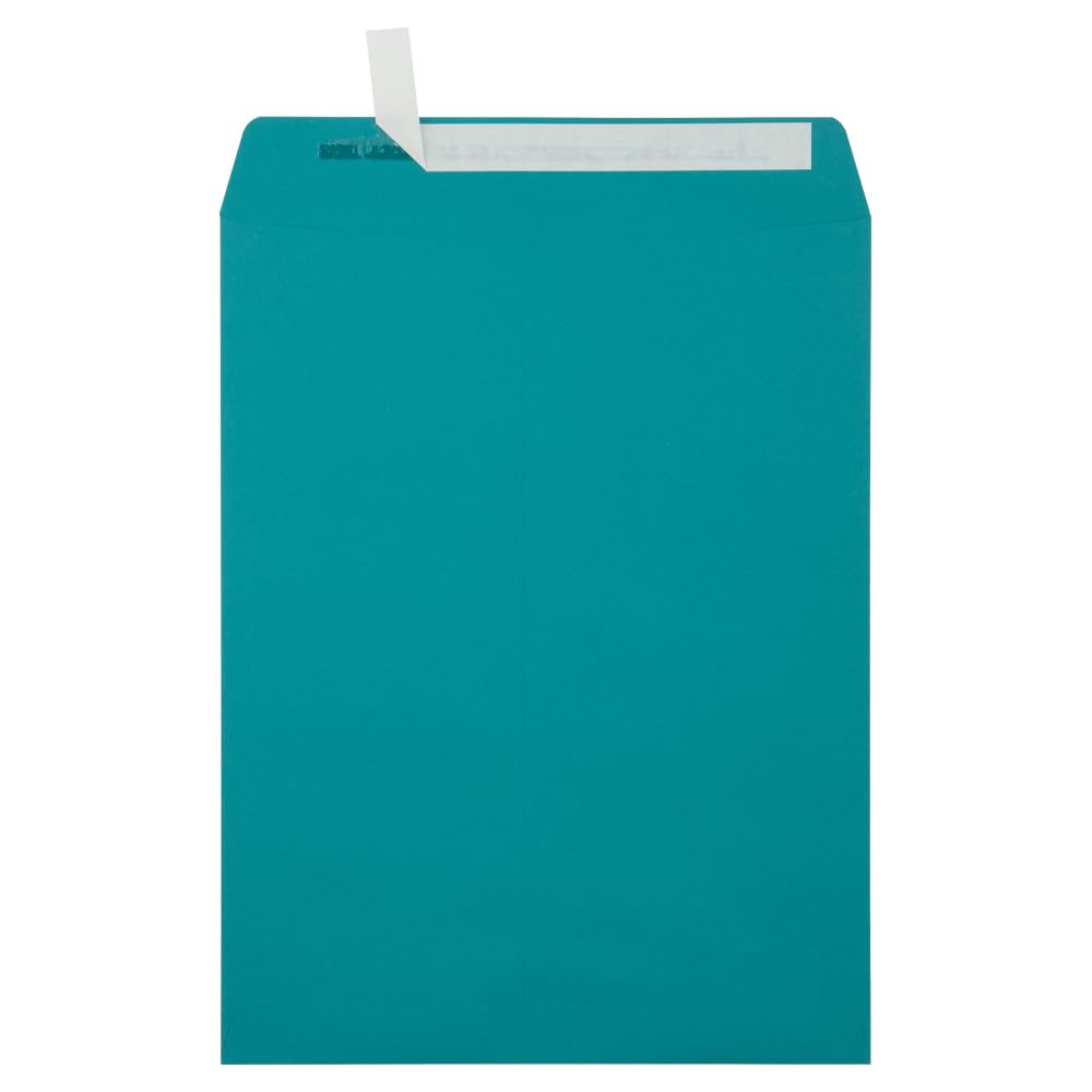 LUXPaper 10 x 13 Open End Envelopes | Peel & Press | Teal | 80lb. Text | 50 Qty