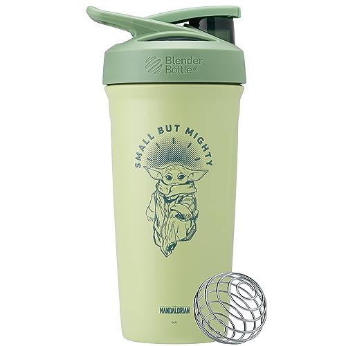BlenderBottle Star Wars Sport Insulated Stainless Steel Shaker Bottle & Wire Whisk, 24-Ounce, Small But Mighty, Protein Shakes & Hydration for Athletes & Fitness Enthusiasts, Easy Mixing, Lockable Lid by BlenderBottle - Used condition - US$24.18