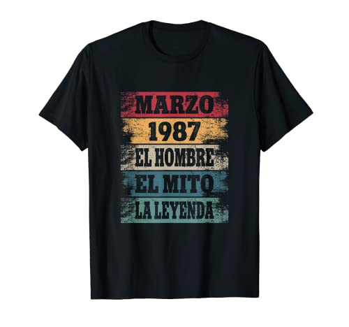 Hombre 35 Cumpleaños Regalo Años Divertido Decoración Marzo 1987 Camiseta