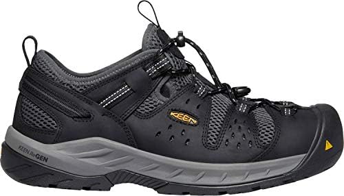 KEEN Utility Men's Atlanta Cool 2 Low Steel Toe Work Shoe, Black/Dark Shadow, 12 Wide US | Image 1