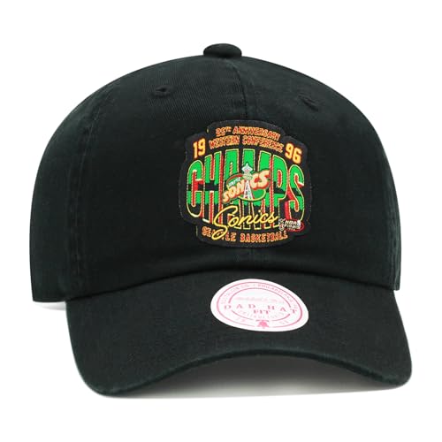 Mitchell & Ness Seattle Supersonics NBA 25th Anniversary Dad Hat Cap - Black