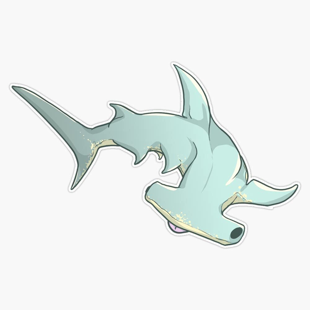 MAGNET Hammerhead Shark Bleps Magnet Bumper Sticker Car Magnet Flexible Reuseable Magnetic Vinyl 5"