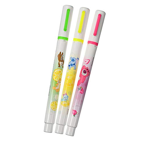 Amazon ディズニーストア 公式 ディズニーキャラクター 蛍光ペン ジャストフィット モジニライン ソーダ 蛍光 文房具 オフィス用品