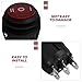 ULTECHNOVO Waterproof 3 Pin Round Rocker Toggle Switch Spdt on Off Button for Auto Car Boat Industrial Control 1.26X1.73 Inch Compact Design