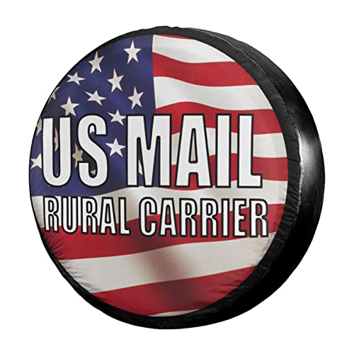 Image of Us Mail Rural Carrier Spare Tire Cover Dust-Proof Wheel Tire Cover Fit Trailer, RV, SUV and Many Vehicle 15 Inch