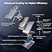 Wireless Charger for Samsung Charging Station,5 in 1 Magnetic Charging Stand with Portable Power Bank for Samsung Galaxy S25 Ultra S24 S23 FE S22 S21 S20 S10 S9 S8,iPhone 17 Pro Max Plus with Adapter