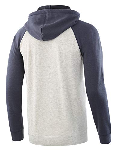 Men's Casual Long Sleeve Henley Sweatshirt Knit Fleece Active Sports Hoodie Pullover4