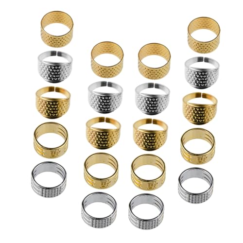 Uonlytech 20pcs Professional Sewing Thimble Protectors Sewing Accessory DIY Craft Tool Portable Durable