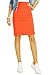 Produktbild bestyledberlin Damen Bleistiftrock, High Waist Stil Rock, Taillierte Office Skirts r06p-1 orange 38/M