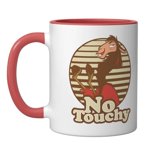 Disney Emperor's New Groove Kuzco Llama No Touchy Ceramic Mug, Red/White, 11oz