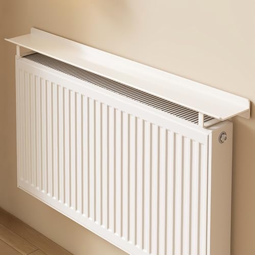 Radiatorplank Zwevende plank boven radiator 40 60 100 120 160 CM, stofdichte opbergplank boven radiator met beugel, slanke radiatorafdekking voor slaapkamer/gang/huis(60cmx15cm/23.6inx5.9in)