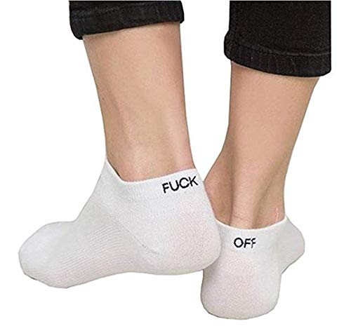 Longzhuo - Medias de fútbol - para hombre # Fuck & Off Talla única