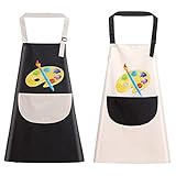 【Diseño ajustable】 el delantal pintado para niños es adecuado para niños de 100 cm a 150 cm de altura. Está equipado con correas de entrepierna, por lo que puede ajustar el tamaño para adaptarse a la cintura del niño.