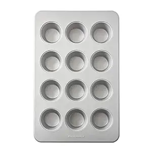 KitchenAid Nonstick Muffin Pan, 12-Cup, Silver