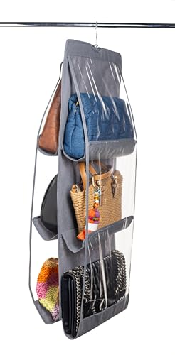 Caronte Flammae Organizador de bolsos para armario. Almacenaje de bolsos de mujer, apto para zapatos, accesorios, carteras y bolsas. Separa, guarda y organiza tu armario.