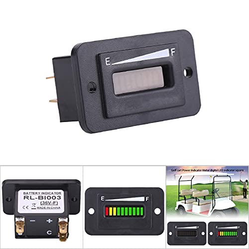 Medidor de batería con barra LED de 10 segmentos y alerta de carga baja mediante flash visual 3