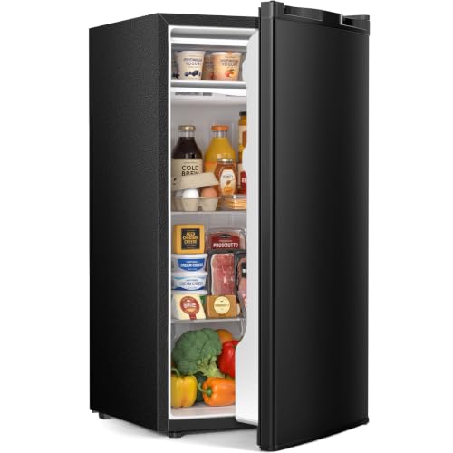 Image of Antarctic Star 3.2 Cu.Ft. Compact Refrigerator,Single Door Mini Fridge with Adjustable Thermostat,Low noise for Apartment,Dorm,Office,BLACK
