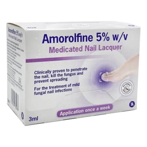 Fungal Nail Treatment 3ml | Amorolfine Nail Lacquer 5% for Nail Fungus | Once Weekly Application | Helps Restore Healthy Nails