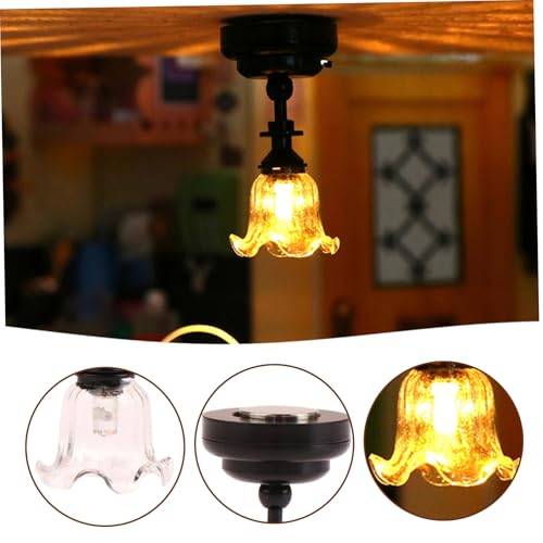 Éclairage maison poupée LED 1:12 plafonnier suspendu mini - 6