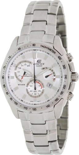 Image of Casio Edifice Stopwatch Analog Silver Dial Men's Watch - EF-521D-7AVDF (ED300)