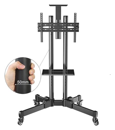 Soporte móvil para TV con ruedas y ajuste de altura miniatura 2
