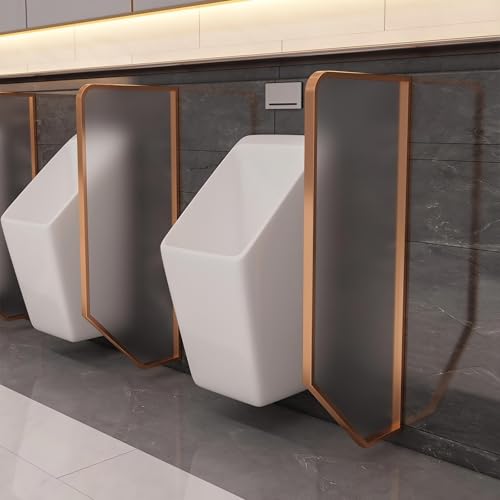 Deflector de privacidad para orinal de pared en vidrio templado para baño y comercio, 3 unidades 2
