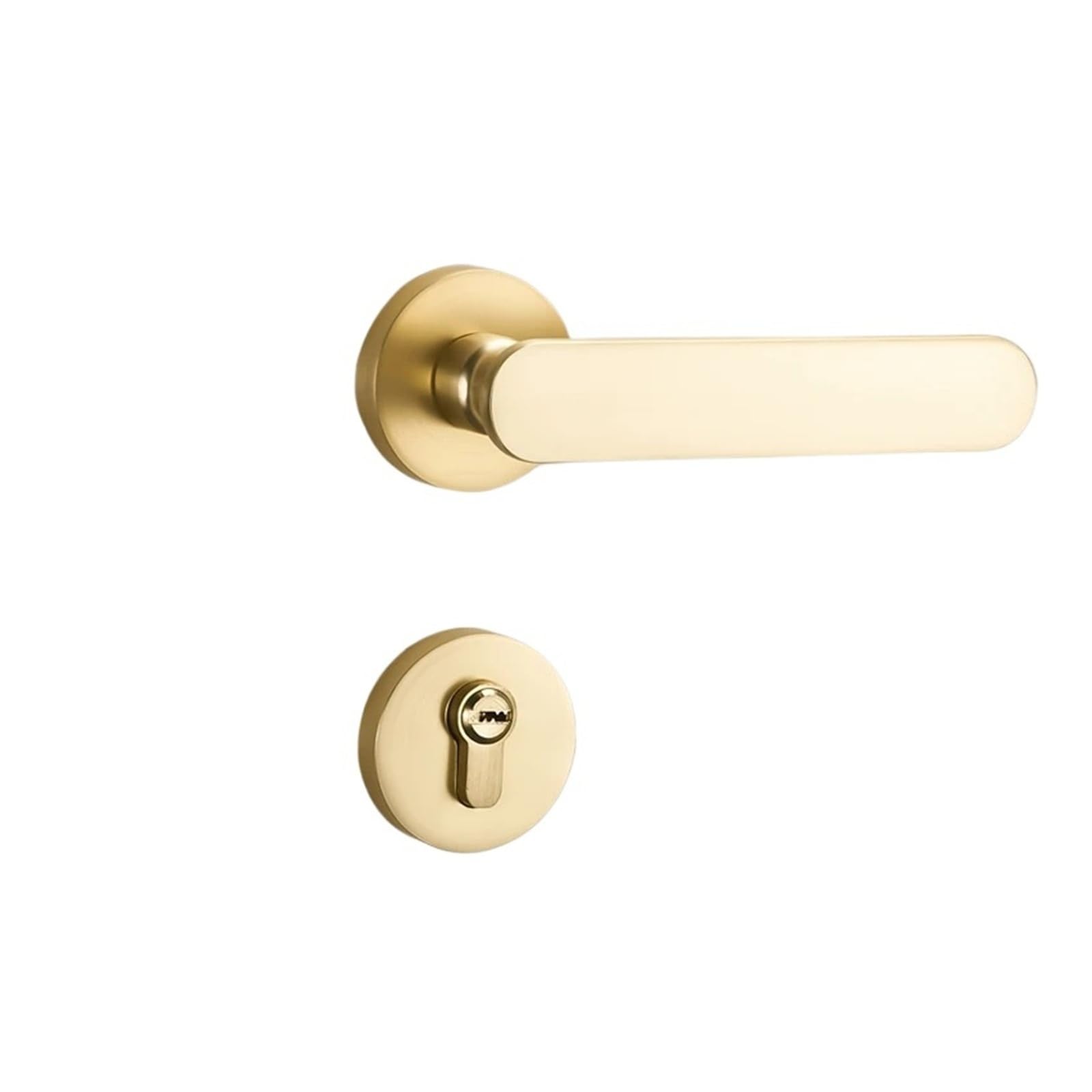 FBXRXZFPJ Bedroom Golden Solid Wood Split Lock Silent Handle(Golden)