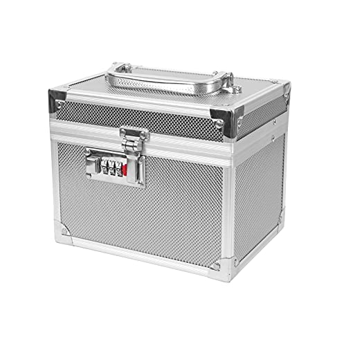 Shivarth Vanity Kit New Bridal Professional Box for Makeup Jewellery Cosmetics Case Vanity Box for Women & Girls (Silver Colour)