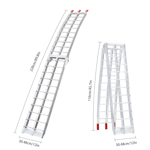 Rampas plegables de aluminio para motos y vehículos 89 x 11 pulg miniatura 3