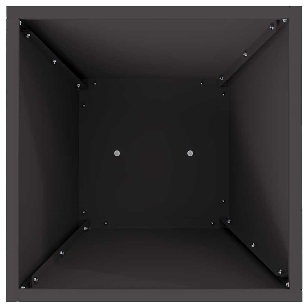 Sadzarka kolumnowa, 2 szt., czarna, 35 x 35 x 73 cm | Odporny na warunki atmosferyczne, trwały materiał, do ogrodu i na taras, łatwy w utrzymaniu