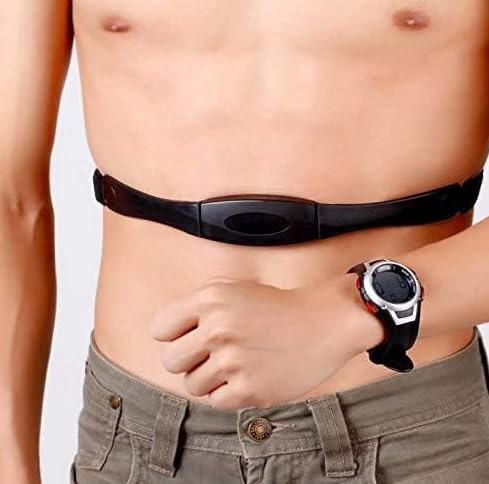 Reloj con monitor de frecuencia cardíaca con correa para el pecho, pantalla digital, monitor de fitness para correr, gimnasio, entrenamiento