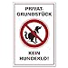 Produktbild Sticker-Designs 45cm! Aufkleber-Folie Wetterfest Made IN Germany Privat Grundstück Hund Hier Nicht Kein Hundeklo Klo WC Haufen Garten Verboten S411 UV&Waschanlagenfest-Profi Qualität