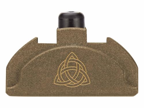 NDZ Performance Grip Plug for Glock Gen 4-5 with Backstrap – Heavyweight Brass – Fits G17 G19 G22 G23 G31 G34 G45 G47 – Cerakote Burnt Bronze Finish, Celtic Knot – Made in USA