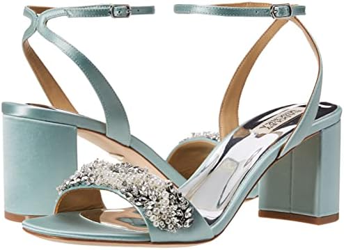 Badgley Mischka Women's Clara Heeled Sandal, Blue Radiance, 7 | Image 6