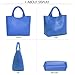 JINMANXUE Fashion Woven Bag Shopper Bag Travel Handbags and Purses Women Tote Bag Large Capacity Shoulder Bags (Wave Blue)