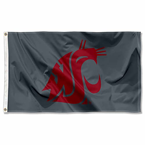 Washington State Cougars Cougar Grey Flag