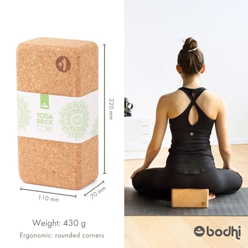 Bodhi Brique en liège pour Le Yoga | 100% liège Naturel - Bloc de Yoga Universel | écologique et Durable | Aide pour Vos asanas, Votre Pratique du Yoga, Vos étirements et Votre récupération. – Image 3