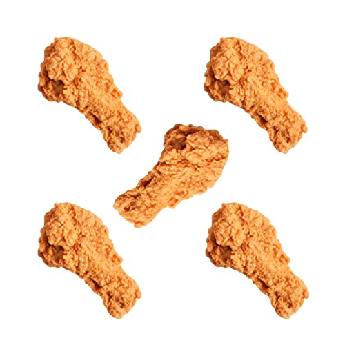 5 Pcs Simulated Chicken Legs Fake Food Model Simulated Model Lifelike Fake Fried Chicken Kitchen...