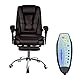 Produktbild XIALIUXIA PU Bürostuhl Mit Massagefunktion, Heizung 7-Punkt-Massagesessel Relax Sessel Drehstuhl, Computerstuhl Hochklappbaren Gepolsterten Armlehnen,A,Aluminum Alloy feet