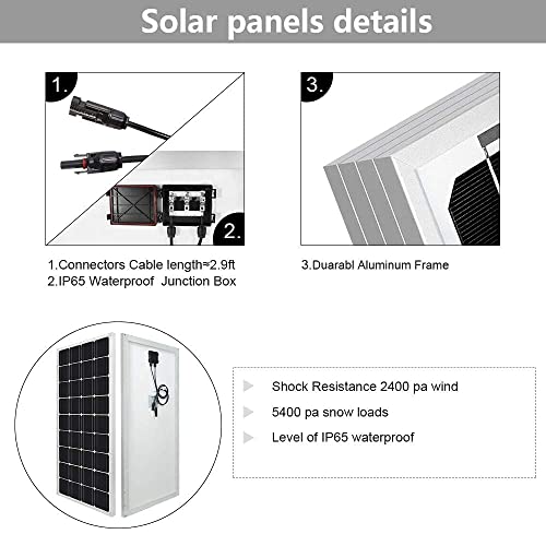 Eco-Worthy L07P100N-PC-2 3.2Gpm Solar Well Pump Kit For Watering- 1Pc Submersible 12V Solar Water Pump + 2Pcs 100W Mono Solar Panel + 20A Charge Controller thumb #7